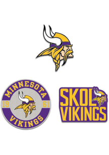 Minnesota Vikings Souvenir 3pk Enamel Pin