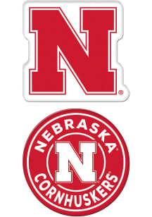 Red  Nebraska Cornhuskers 2pk Premium Acrylic Magnet