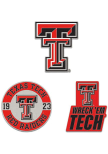 Texas Tech Red Raiders Souvenir 3pk Enamel Pin