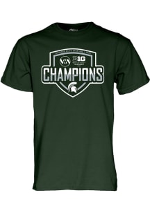 Michigan State Spartans Green 2024 Big 10  Hockey Champions Short Sleeve T Shirt