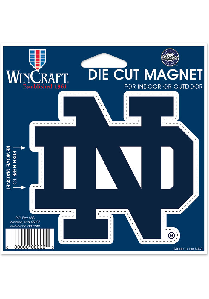 Notre Dame Fighting Irish 4.5x6 die Cut ND Logo Magnet