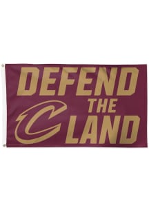 Cleveland Cavaliers Slogan 3x5 Maroon Silk Screen Grommet Flag