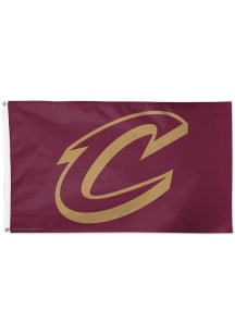 Cleveland Cavaliers Logo Maroon Silk Screen Grommet Flag