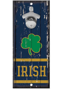 Notre Dame Fighting Irish Clover Bottle Opener Wood Sign