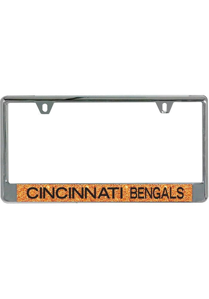 WinCraft Cincinnati Bengals Inlaid Metal License Plate Frame