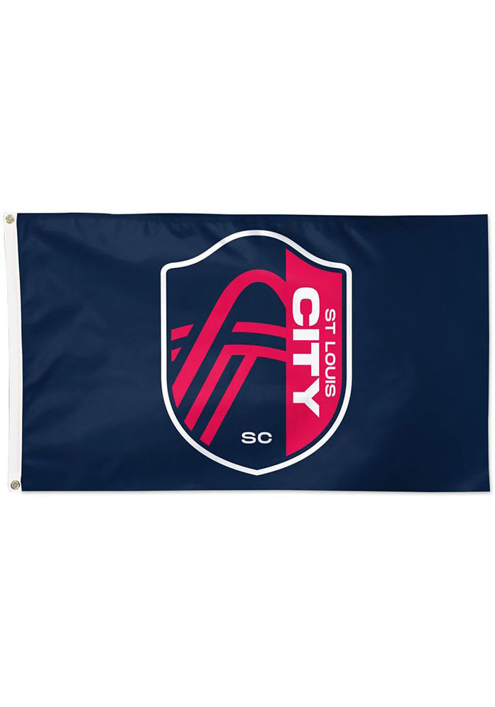 Flag with St. Louis City SC Logo Loop, Stock Video