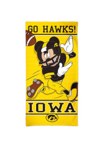 Yellow Iowa Hawkeyes Disney Spectra Beach Towel