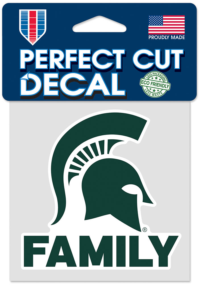 Michigan State Spartans Family 4x4 Auto Decal - Green