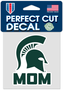 Michigan State Spartans Green  Mom 4x4 Decal