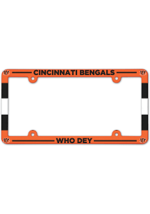 Cincinnati Bengals Full Color Plastic License Frame