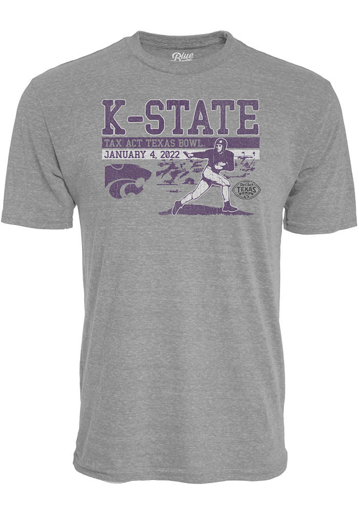 K-State Wildcats Grey 2021 Texas Bowl Bound Short Sleeve Fashion T Shirt