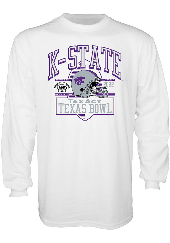 K-State Wildcats White 2021 Texas Bowl Bound Long Sleeve T Shirt