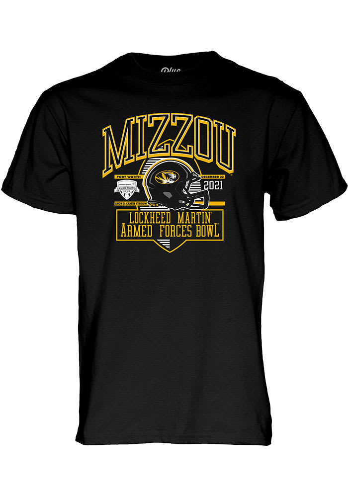 Missouri Tigers Black 2021 Armed Forces Bowl Bound Short Sleeve T Shirt
