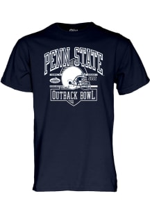 Penn State Nittany Lions Navy Blue 2021 Outback Bowl Bound Short Sleeve T Shirt