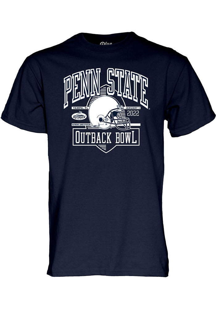 Penn State Nittany Lions Navy Blue 2021 Outback Bowl Bound Short Sleeve T Shirt