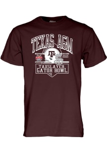 Texas A&amp;M Aggies Maroon 2021 Gator Bowl Bound Short Sleeve T Shirt