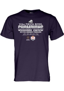 TCU Horned Frogs Purple 2022 Fiesta Bowl Champions Short Sleeve T Shirt
