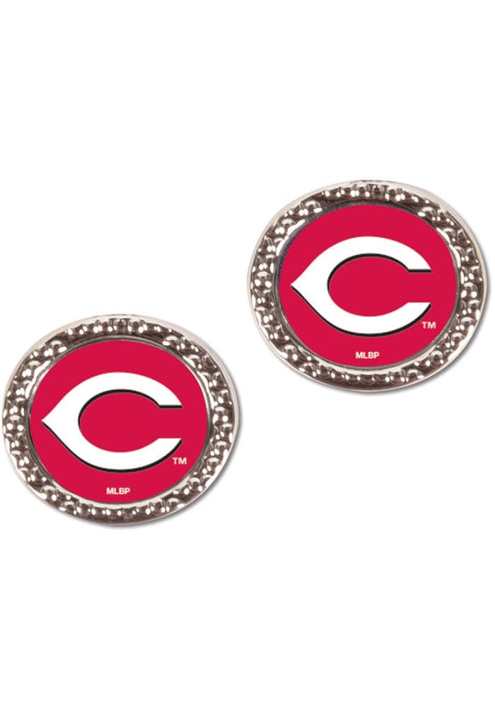 Cincinnati Reds Hammered Post Womens Earrings