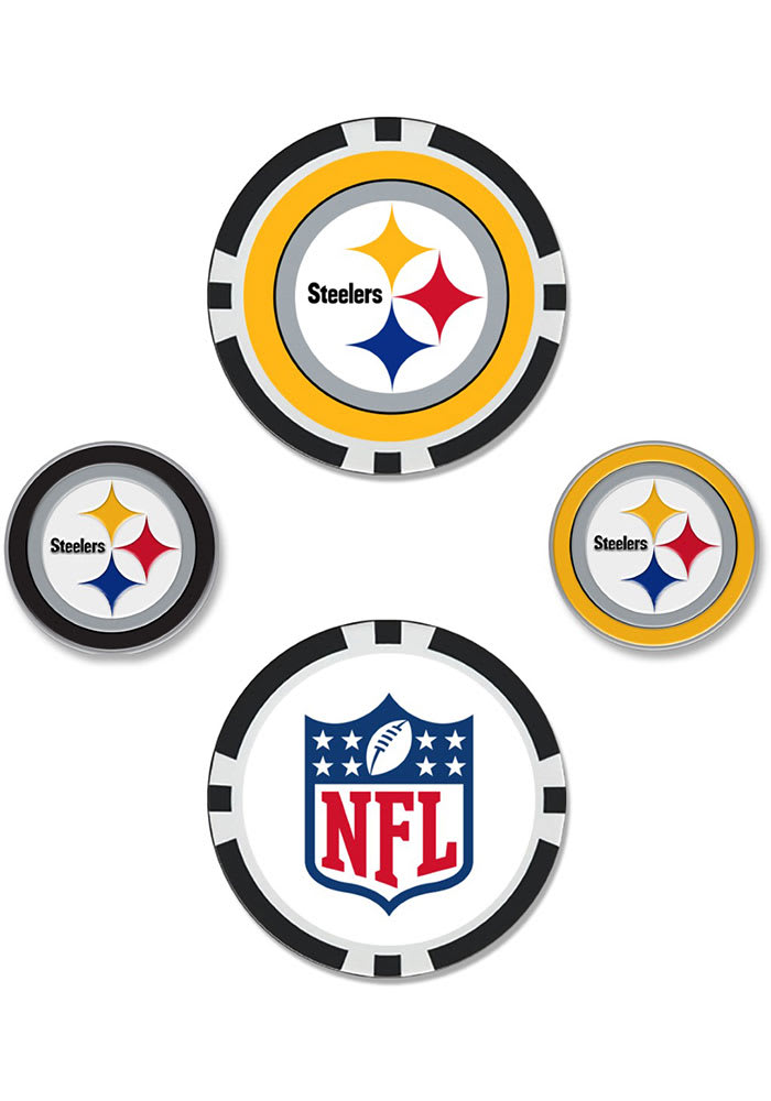 Pittsburgh Steelers Cap Clip and Golf Ball Markers