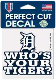 Detroit Tigers 4x4 Slogan Auto Decal - Blue