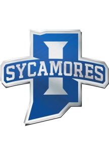 Indiana State Sycamores State Shape Car Emblem - Blue