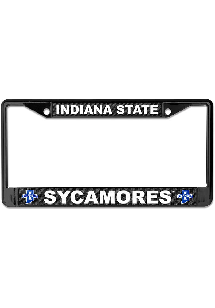 Indiana State Sycamores Carbon Fiber License Frame