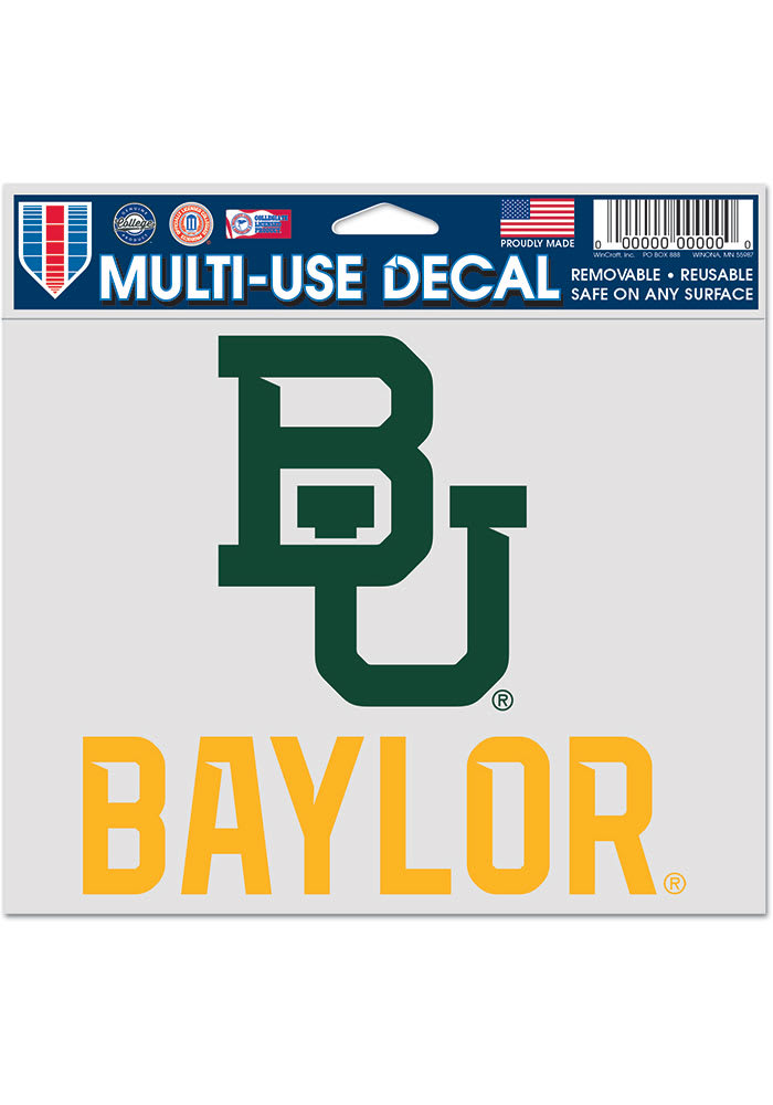 Baylor Bears 5x6 Colored Auto Decal - Green
