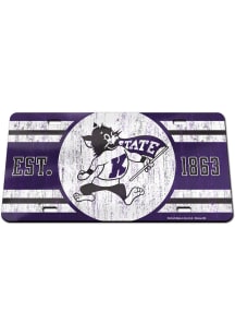 K-State Wildcats Vintage Acrylic Car Accessory License Plate