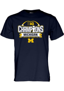 Michigan Wolverines 2022 Big 10 Conference Champions Short Sleeve T Shirt - Navy Blue