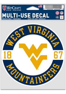 West Virginia Mountaineers 3.75x5 Patch Auto Decal - Navy Blue