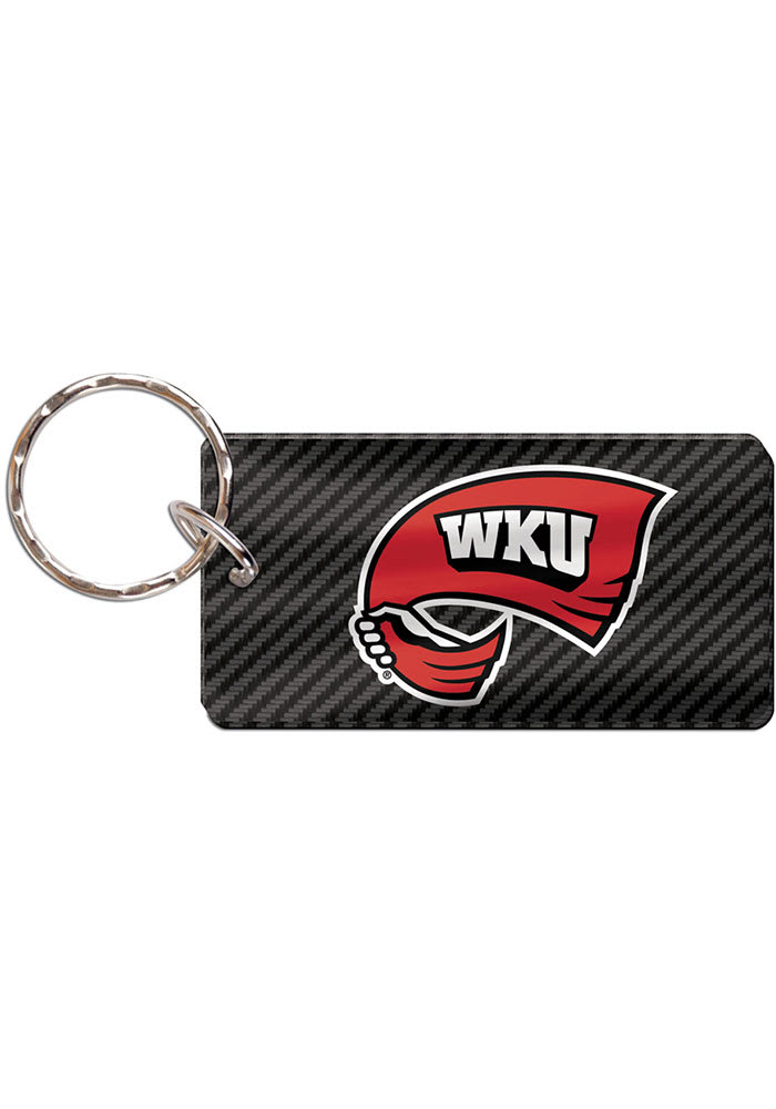 Western Kentucky Hilltoppers Carbon Rectangle Keychain