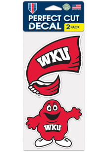 Western Kentucky Hilltoppers 2pk Auto Decal - Red