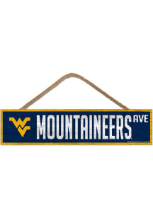West Virginia Mountaineers 4x17 Wood Rope Sign