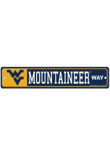 West Virginia Mountaineers 3.75x19 Street Zone Sign