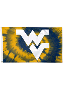 West Virginia Mountaineers 3x5 Tie Dye Navy Blue Silk Screen Grommet Flag