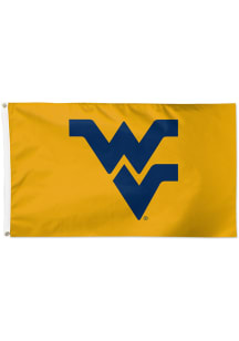 West Virginia Mountaineers 3x5 Yellow Navy Blue Silk Screen Grommet Flag