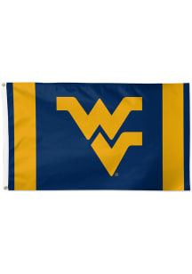 West Virginia Mountaineers 3x5 Vertical Stripes Navy Blue Silk Screen Grommet Flag