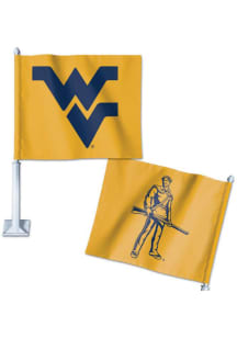 West Virginia Mountaineers 2 Sided Car Flag - Navy Blue
