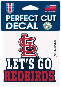 St Louis Cardinals 4x4 Slogan Auto Decal - Red