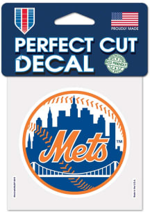 New York Mets 4x4 Color Auto Decal - Blue