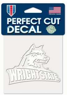Wright State Raiders 4x4 White Auto Decal - Green