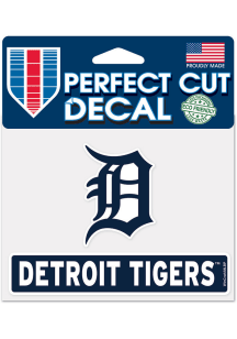 Detroit Tigers 4x5 Colored Auto Decal - Navy Blue