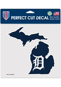 Detroit Tigers 8x8 Colored Auto Decal - Navy Blue