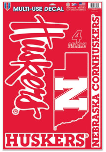 Nebraska Cornhuskers Red  11x17 multi use Decal