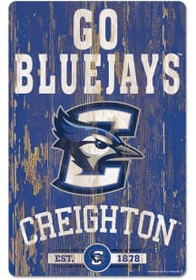 Creighton Bluejays 11x17 Wood Sign