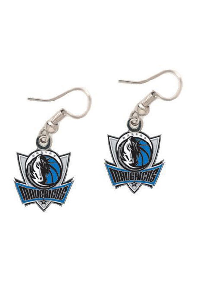 Dallas Mavericks Silver Logo Dangle Womens Earrings