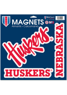 Red  Nebraska Cornhuskers 3pk Magnet