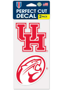 Houston Cougars Perfect Cut Auto Decal - Red