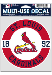 St Louis Cardinals 3.75x5 Fan Auto Decal - Red