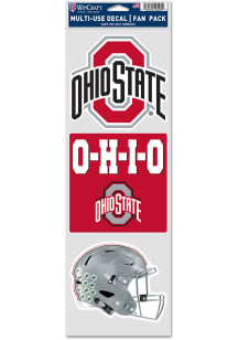 Ohio State Buckeyes 3 pack Fan Auto Decal - Red